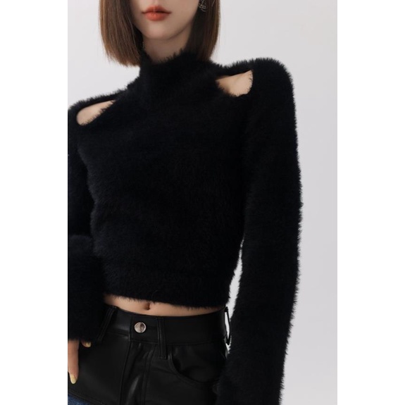 ❦✠✒Áo Sweater Nữ Tay Dài Hở Vai Thời Trang Thu Đông Mới 2021