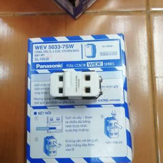 Công tắc D, 2 cực, có đèn báo panasonic