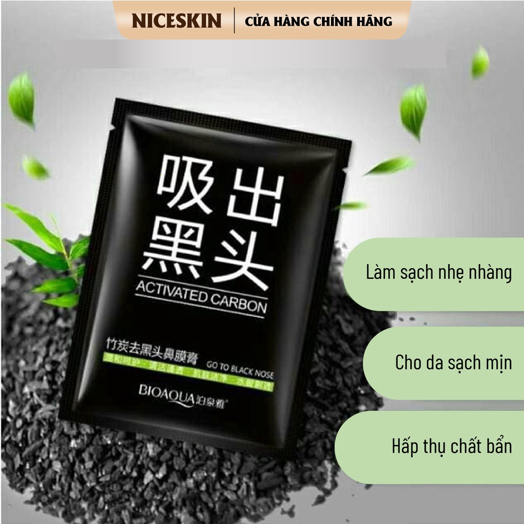 Mặt nạ giúp lột mụn đầu đen Bioaqua chiết xuất than tre hoạt tính 6g - 100% chính hãng | BigBuy360 - bigbuy360.vn