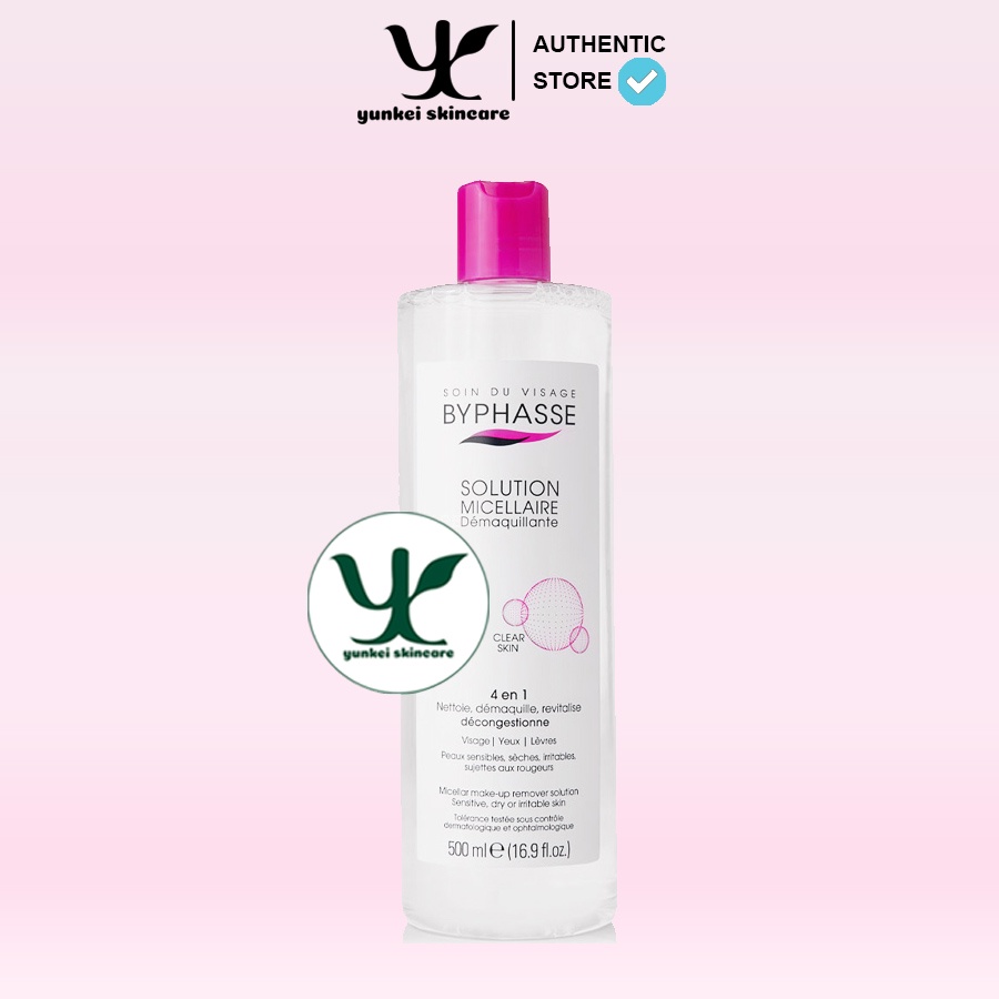 Nước tẩy trang Byphasse 500ml Micellar Make-up Remover Solution