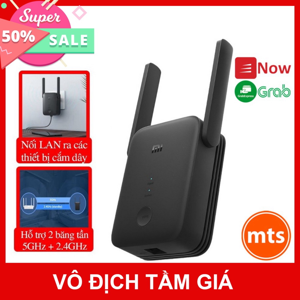 SIÊU SẢN PHẨM Kích sóng wifi Xiaomi AC1200 RA75 Mi Wifi Range Extender Bộ kích wifi 2 băng tần 2.4GHz 5GHz - Minh Tín S