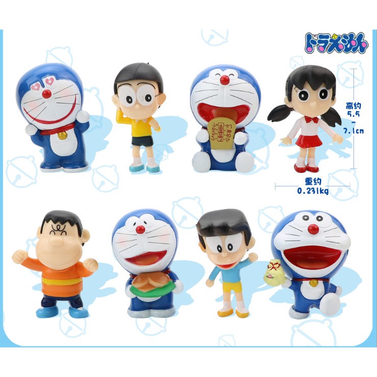 Mô hình Doraemon full bộ cả 8 em