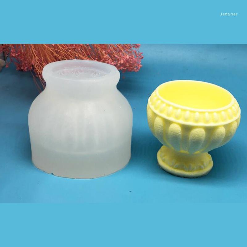 Khuôn silicone tạo hình chậu hoa DIY tiện dụng