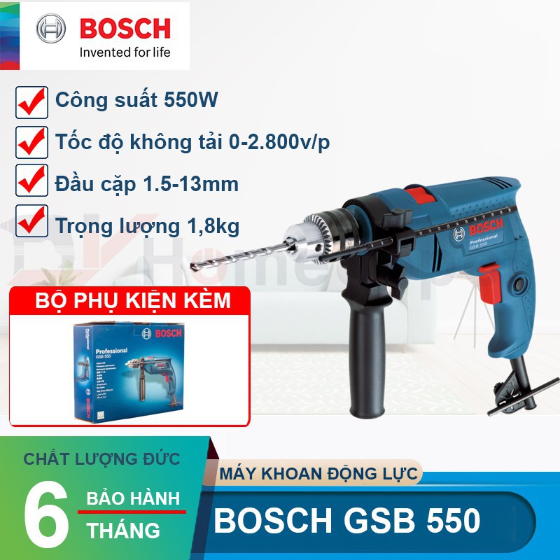 Khoan động lực Bosch GSB 550 (550w).