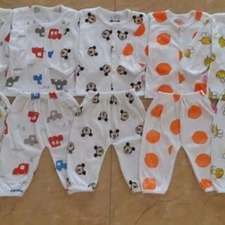 Combo 5 bộ cotton dài tay cho bé giá chỉ 200k...................................................................