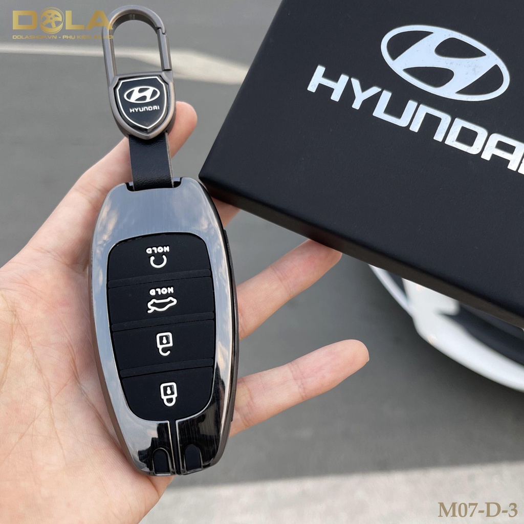 Vỏ ốp khoá xe hơi - Bọc chìa smartkey ô tô Hyundai Santafe 2021 , tucson 2022 - M07-D2 dolashop