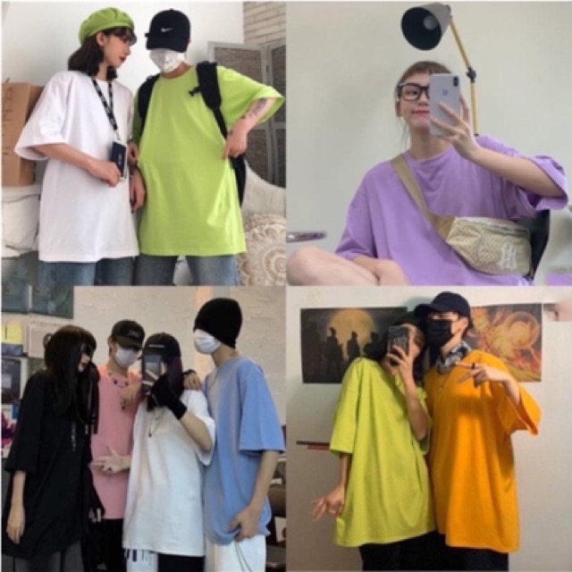 Áo Thun Trơn Tay Lỡ Nhiều Màu