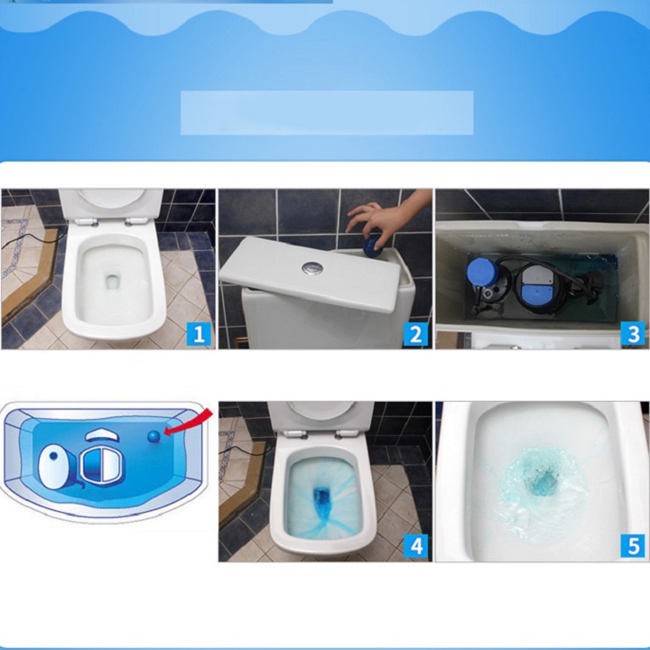 Gói 10 viên tẩy bồn cầu ,thả bồn cầu Hàn Quốc,diệt vi trùng ,khử mùi nhà vệ sinh tiện dụng gói 500g