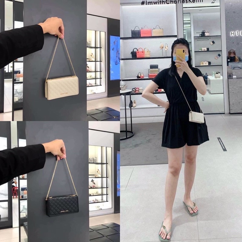 Ví trám mini  new gập kèm dây đeo new 2021- clip shop tự quayk