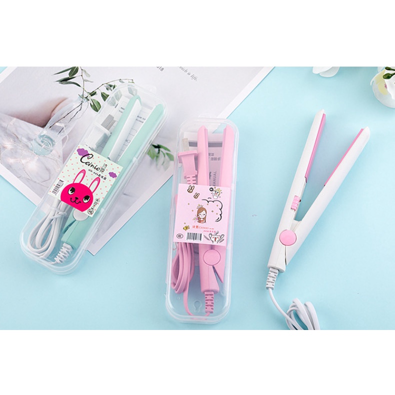 Máy Ép,Duỗi,Là Tóc cầm tay mini - Máy uốn tóc tạo kiểu hình thú nhiều màu