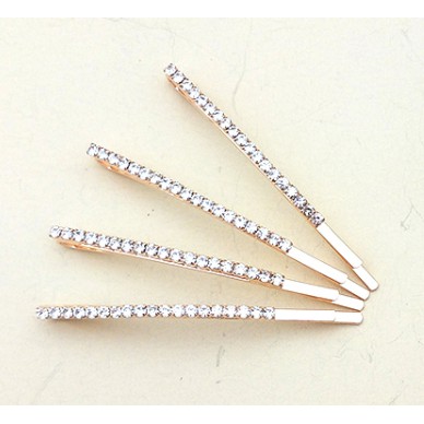 Kẹp tóc kim loại hình jennie đính ngọc trai blackpink