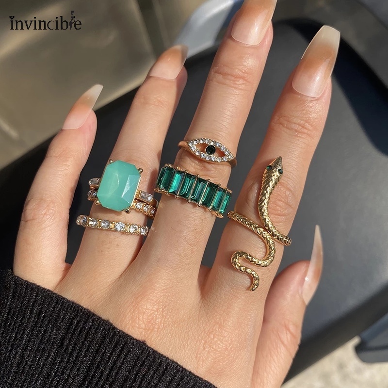 Bộ Nhẫn Thời Trang Phong Cách Bohemia Đơn Giản Cho Nữ