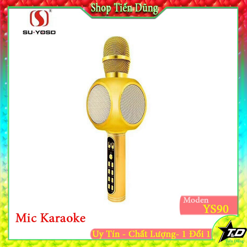 [Mã ELHACE giảm 4% đơn 300K] Mic karaoke YS90 kiêm loa trợ giảng- Micro Bluetooth đa năng YS90