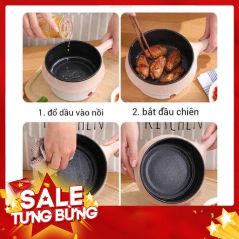 [FREE SHIP] [ HÀNG LOẠI 1 CÓ 2 NẤC ] NỒI LẨU MINI 2 TẦNG ĐA NĂNG CHỐNG DÍNH - CHIÊN - XÀO - LẨU - NẤU CƠM TẶNG XỬNG HẤP