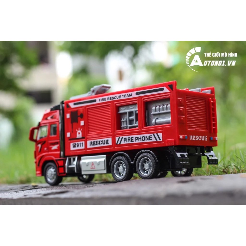 MÔ HÌNH XE CỨU HỎA VÒI RỒNG RED 1:38 TRUCK MODEL 6761