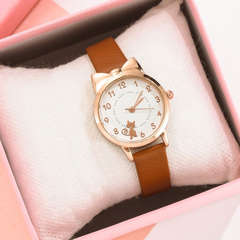 Đồng Hồ Quartz Trang Trí Hình Mèo Hoạt Hình 2022