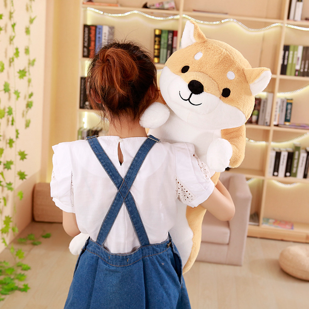 Gối Ôm Hình Chú Chó Shiba Husky Bằng Nhung Dễ Thương Xinh Xắn