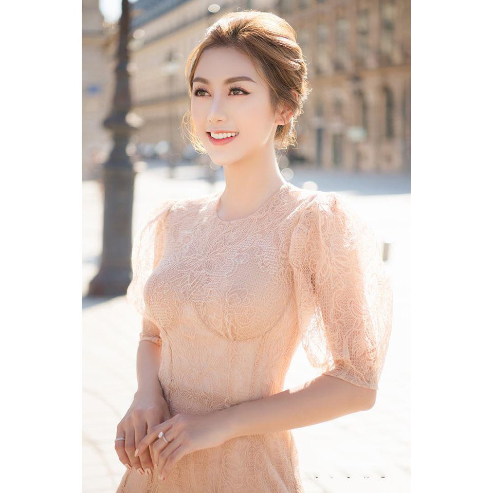 Đầm ren xòe thiết kế cao cấp sang trọng