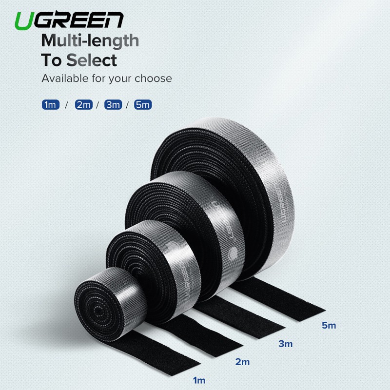 Ugreen 2M/5M Velcro Cable Festener For Office Corners/Machine Room/Household Wires Can Be Cut And Reused