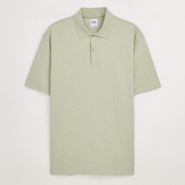 Áo polo Zara authentic TEXTURED HEATHERED