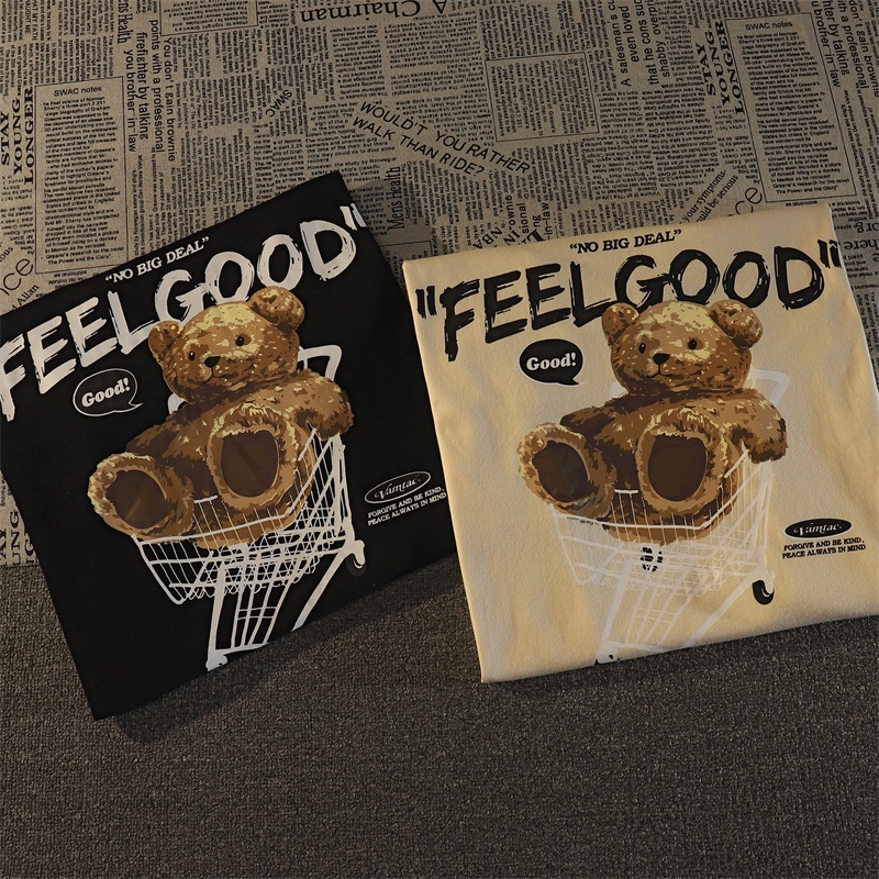 Áo Thun Tay Lỡ  FEEL GOOD áo thun UNISEX Áo Phông Nam Nữ Form Rộng Chất Cotton Mịn Mát - Babi Trendy ATIN122