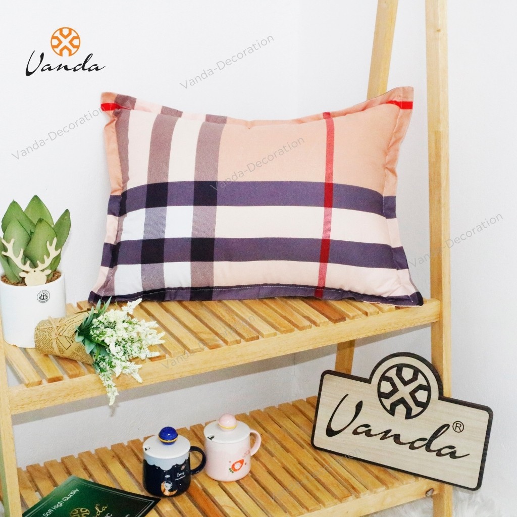 Vỏ gối đầu cotton poly họa tiết đẹp kích thước 45x65 cm