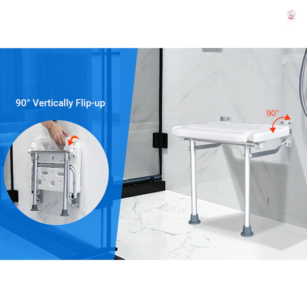 Ghế Đẩu Tắm Gập Lại Được Gắn Tường Có Lỗ Thoát Nước Chống Trượt Có Thể Tháo Rời Cho Người Già Seniors