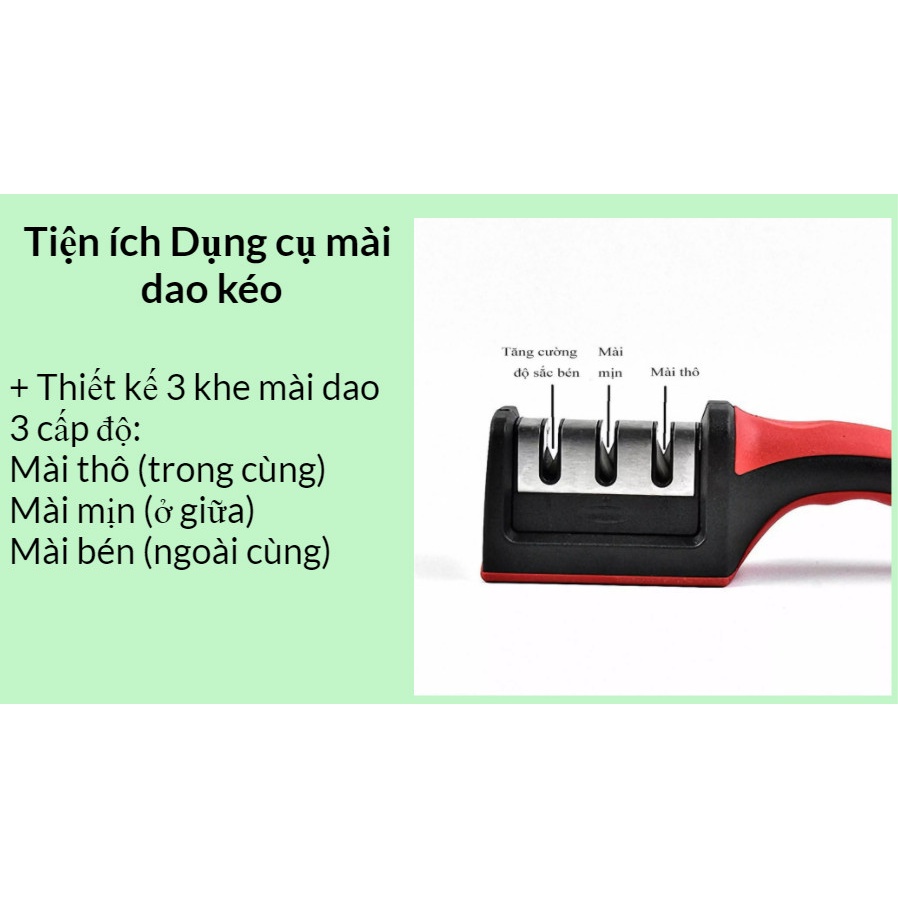 Dụng cụ mài dao 3 rãnh (giao màu ngẫu nhiên) - Tiện lợi cho mỗi gia đình