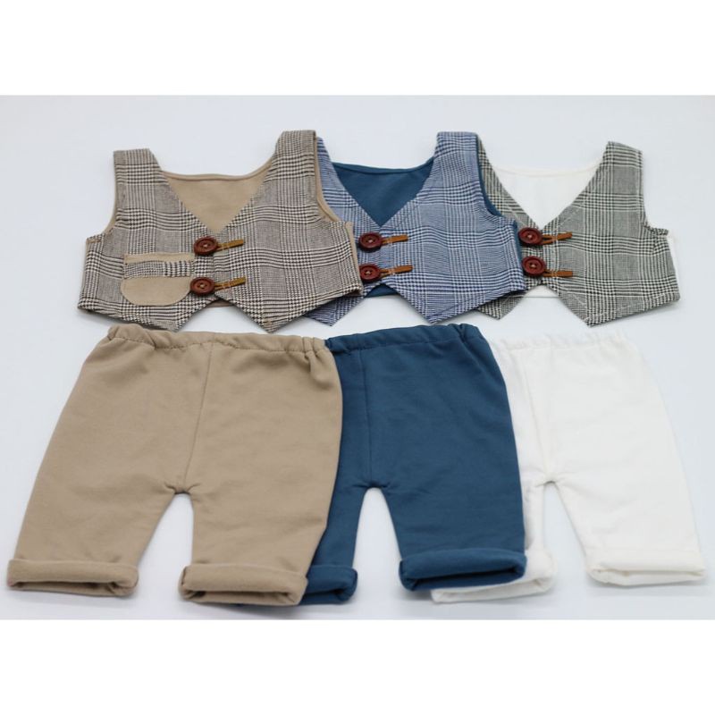 Bộ Áo Vest + Quần Dài Lịch Lãm Cho Bé Trai Chụp Ảnh