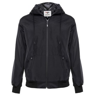 Áo khoác dù nam có nón Pigo AK23 (đen)