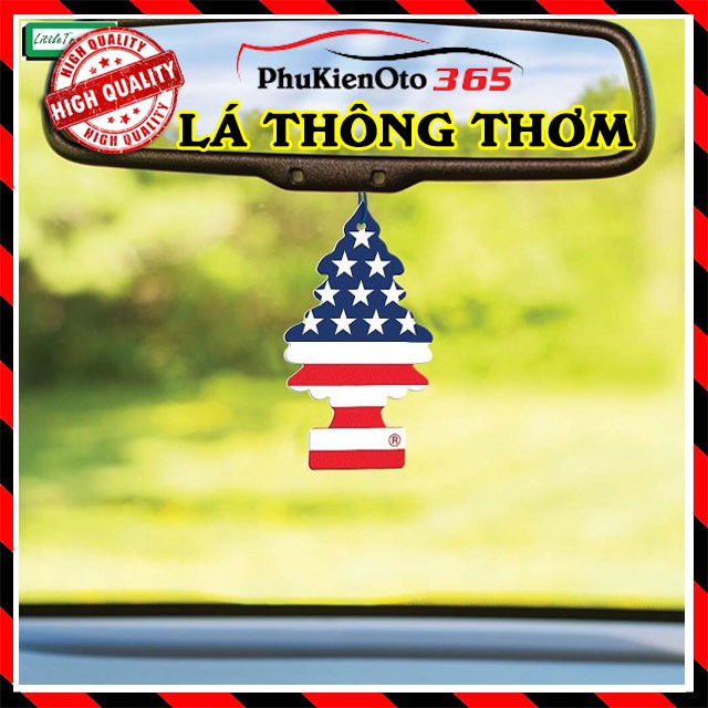 Lá thơm cây thông cờ Mỹ hương Vani - Lá Thông Thơm treo xe Ô TÔ