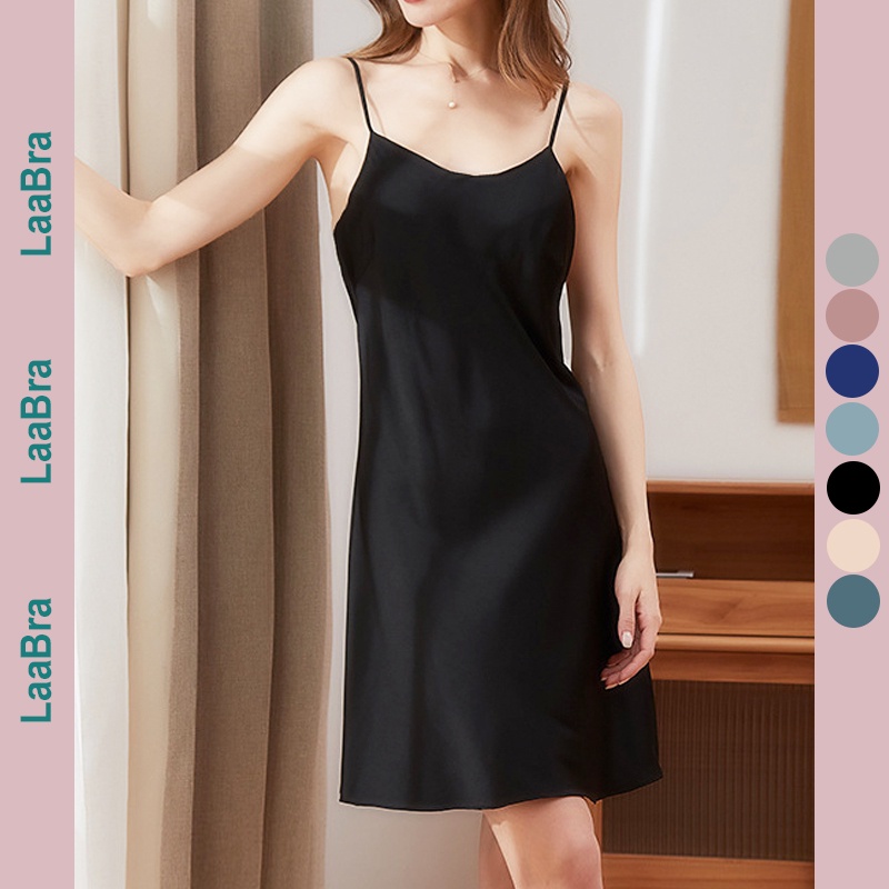 Váy Ngủ Lụa Hàn Hai Dây Madela Sexy Mềm Mại, Đầm Ngủ Lụa 2 Dây Gợi Cảm Chất Lụa Hàn Cao Cấp
