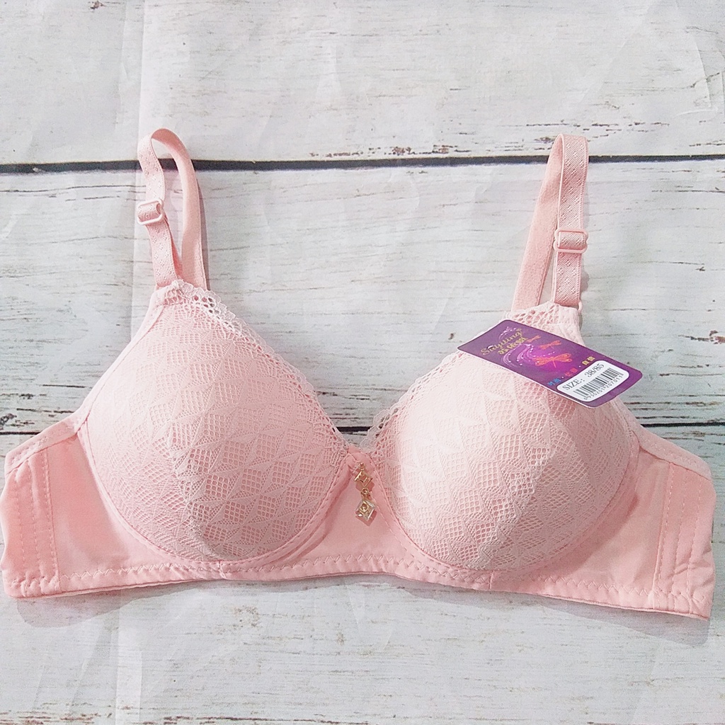 Áo lót viền ren đệm mỏng không gọng thông hơi co dãn nội y mềm mại thoáng mát KIMCHIBIKINI AL037