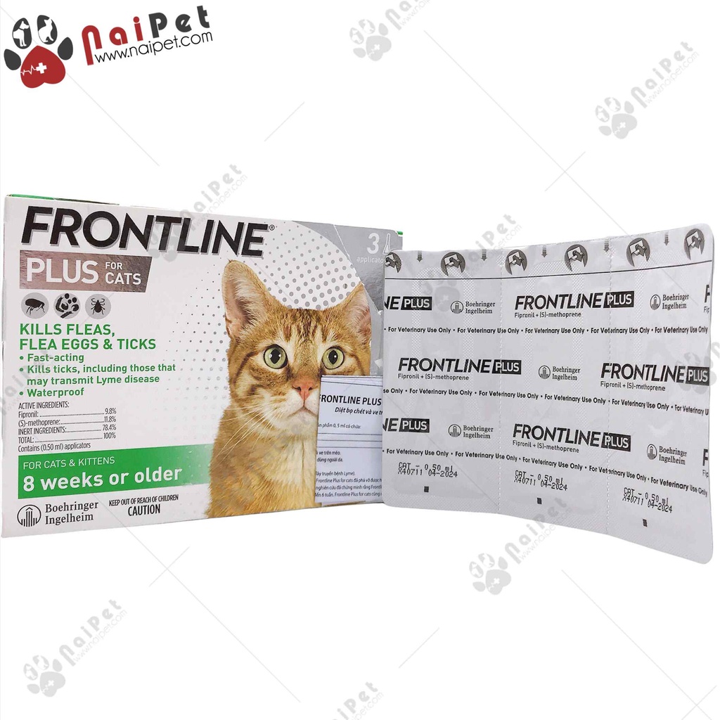 Nhỏ Gáy Ve Rận Bọ Chét Cho Mèo Frontline Plus For Cats