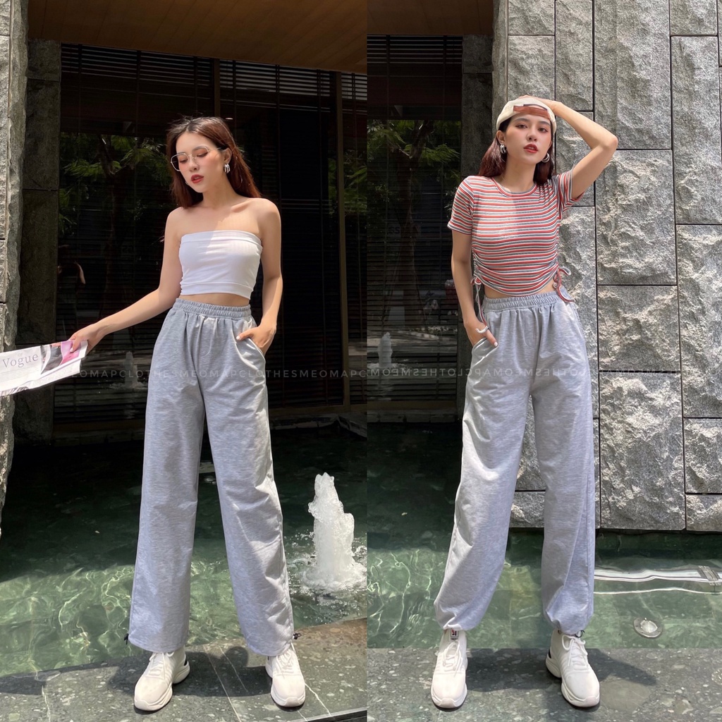 QUẦN JOGGER ỐNG RỘNG RÚT DÂY UNISEX NAM NỮ BIGSIZE 40-100kg