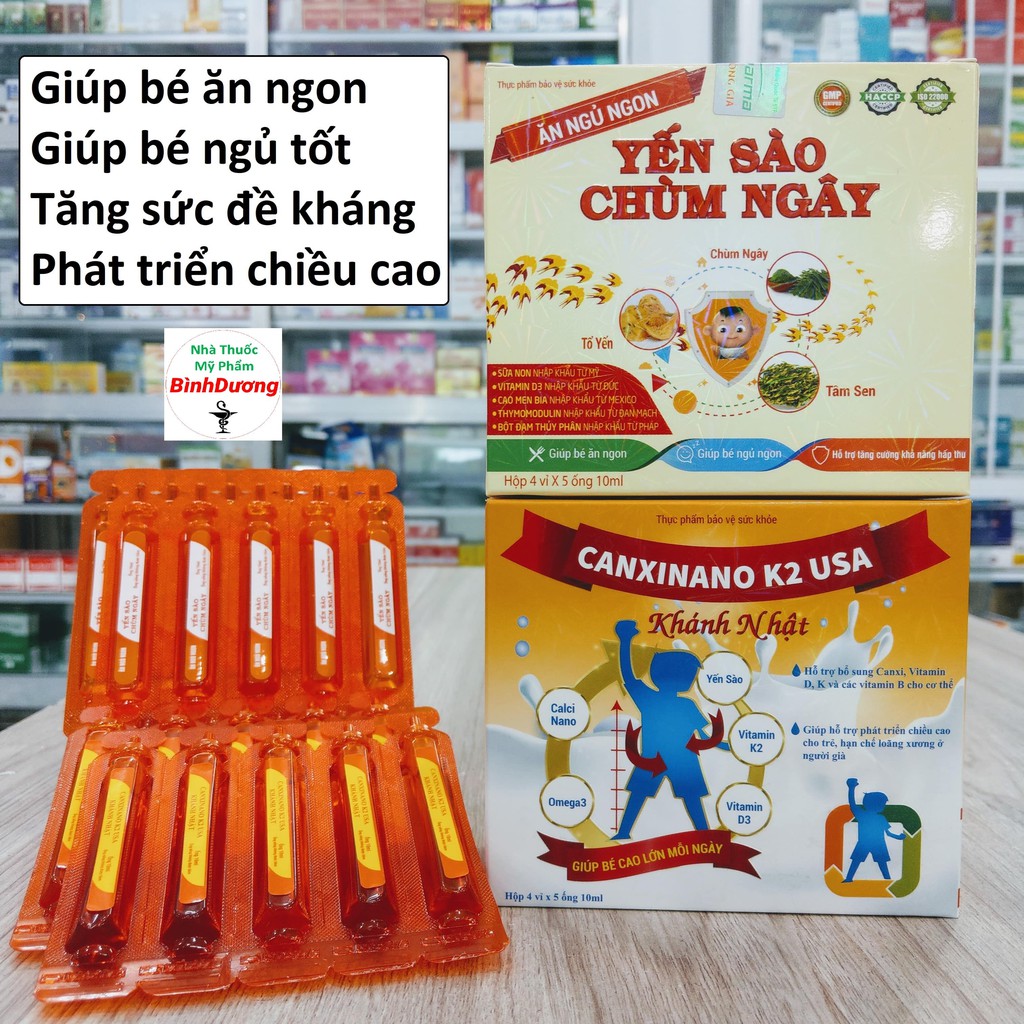 Bộ đôi Siro Ăn Ngủ Ngon và Canxi Nano cho bé [CHÍNH HÃNG] – FreeShip - Nguồn nguyên liệu nhập khẩu đạt chuẩn Châu Âu