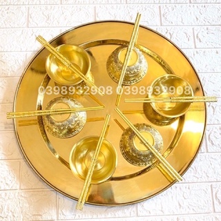 BỘ MÂM BÁT ĐŨA CHẤT LIỆU BẰNG ĐỒNG 100%