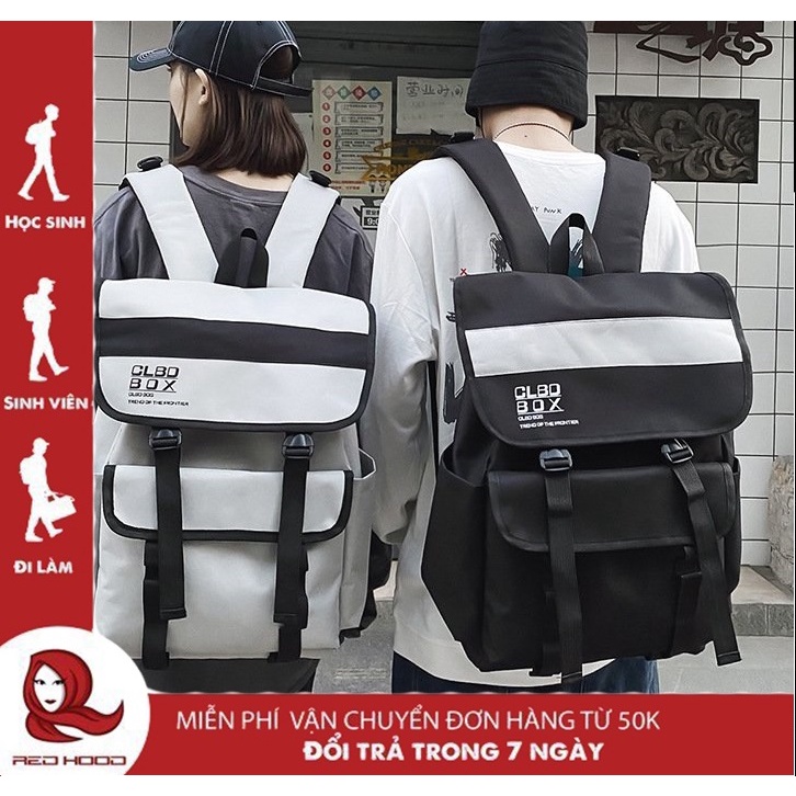 Balo Nam Thời Trang đi học REDHOOD, Du Lịch, Balo hình hộp cỡ lớn RD01