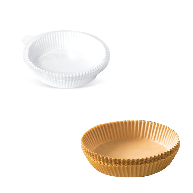 Set 50/100 miếng giấy lót nồi chiên không dầu chống dính dùng một lần an toàn tiện dụng