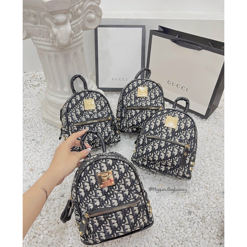 Balo mini nữ thời trang hàn quốc đeo vai sang trọng họa tiết d.i.o.r cao cấp Samsora store - BL2106