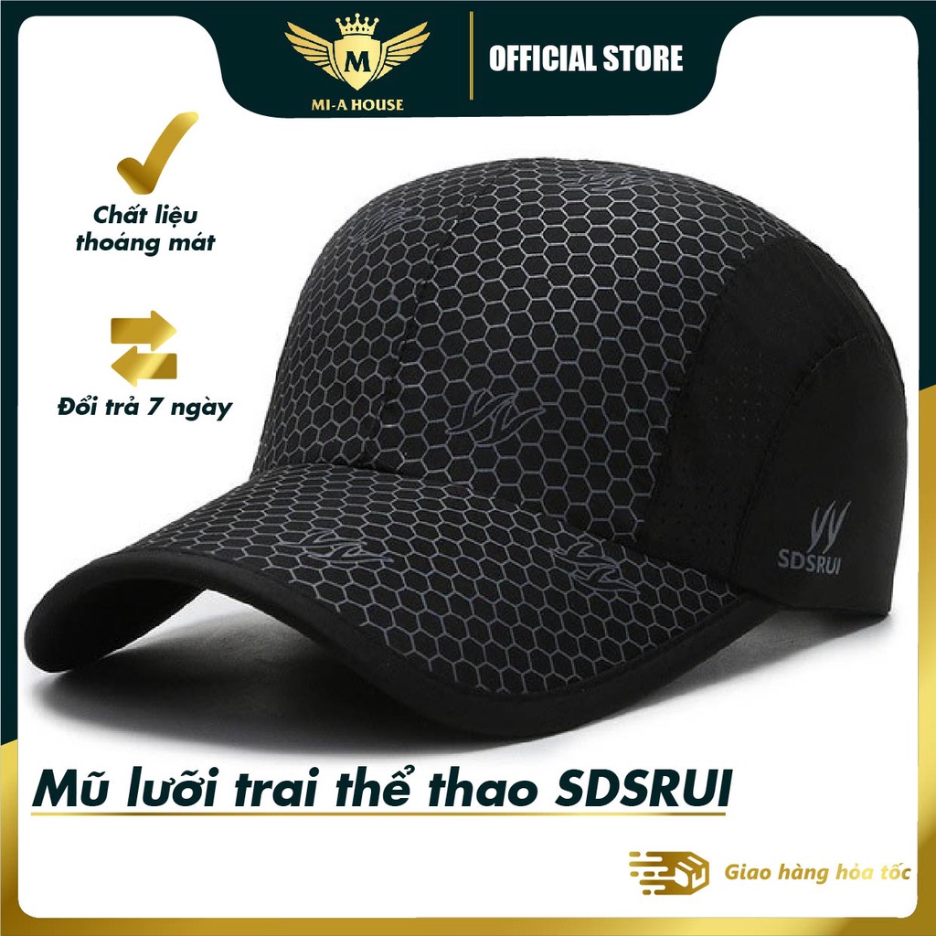 Mũ lưỡi trai thể thao SDSRUI họa tiết tổ ong kiểu mới bắt mắt
