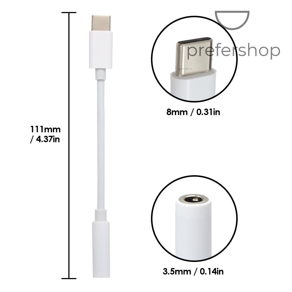 Cáp Chuyển Đổi Âm Thanh Tai Nghe Usb C Sang 3.5mm Cho Điện Thoại Oppo