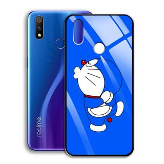 [FREESHIP ĐƠN 50K] Ốp Lưng Realme 3 Pro - mặt Kính Cường Lực - 03067 7865 DOREMON09