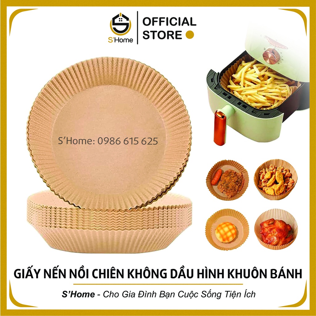 Giấy Nến Nồi Chiên Không Dầu Hình Khuôn Bánh Siêu Tiện Lợi - Giảm Thiểu Tối Đa Dầu Mỡ Bán Vào Nồi Chiên