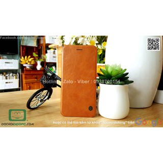Bao da iPhone 7 Plus Nillkin Qin vân sần