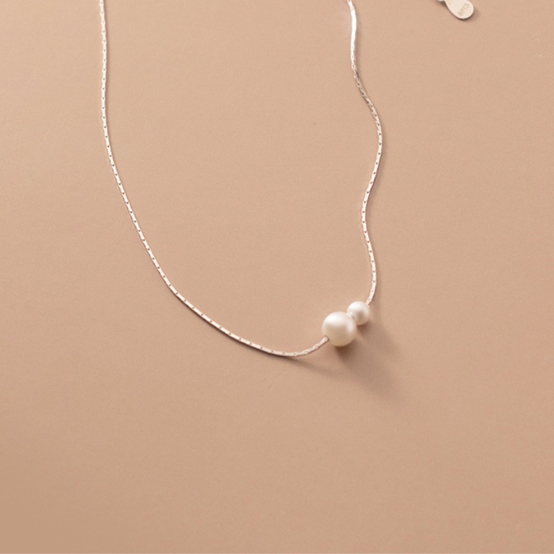 Vòng cổ nữ thanh lịch đơn giản Vòng cổ ngọc trai giả thời trang Hàn Quốc