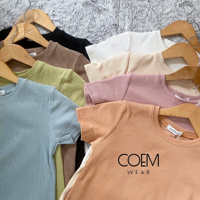 Áo thun tăm nữ dáng ôm bảng màu Pastel thời trang hàng QCCC CW2210 | BigBuy360 - bigbuy360.vn