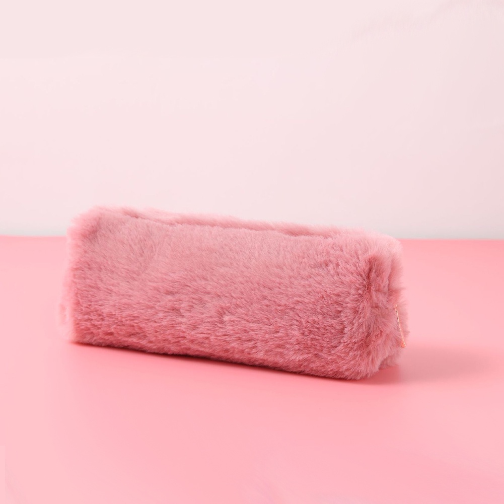Cute Plush Japanese Large-capacity Student Ins Pencil Case New Popular Plush Stationery Bag