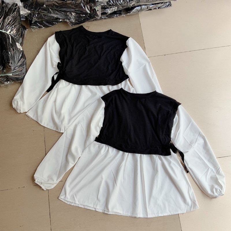 Áo babydoll tay phồng phôm rộng  bánh bèo tiểu thư(B.C.A15