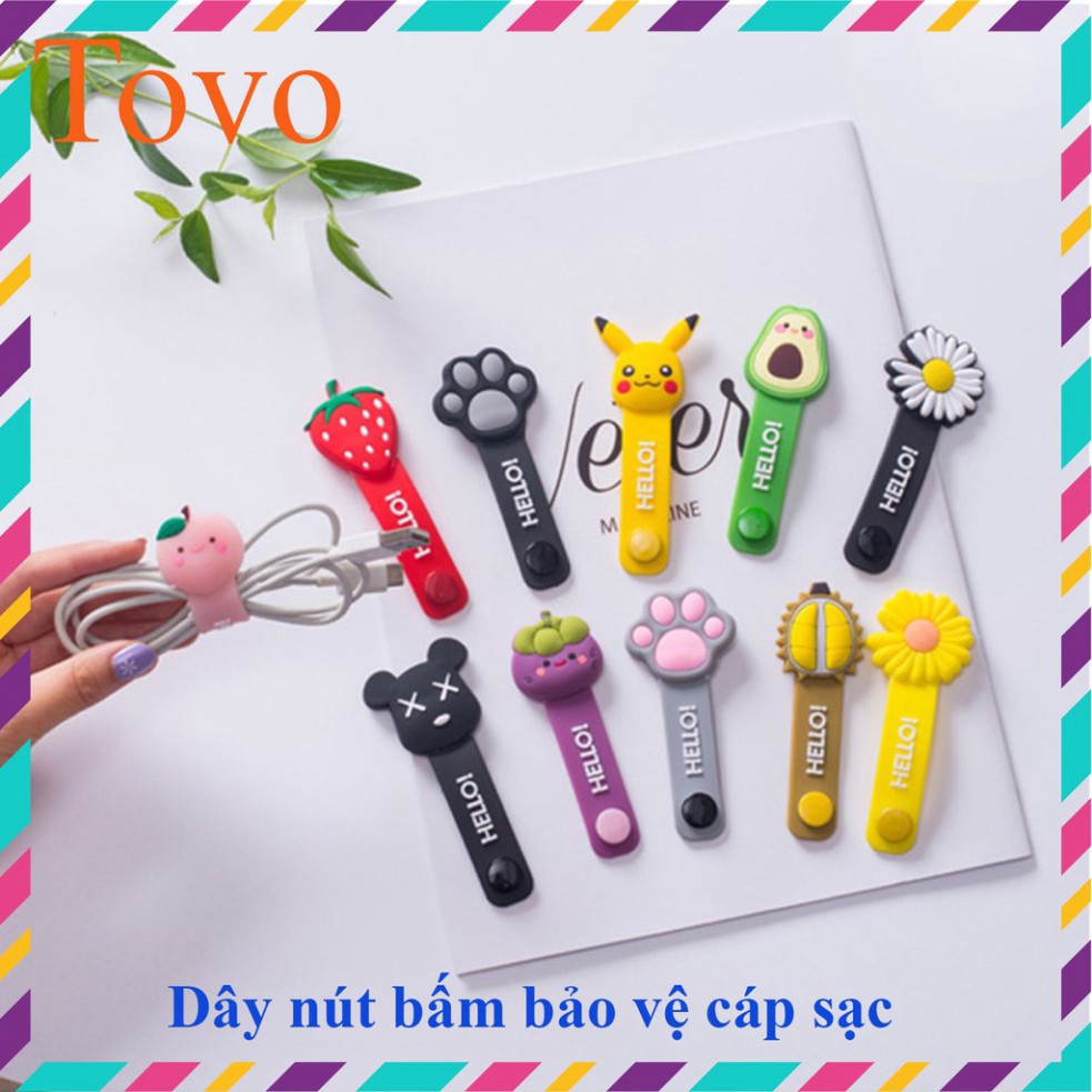 [Hàng Mới] Dây nút bấm bảo vệ cáp sạc, tai nghe nhỏ gọn tiện dụng - TOVO store | BigBuy360 - bigbuy360.vn